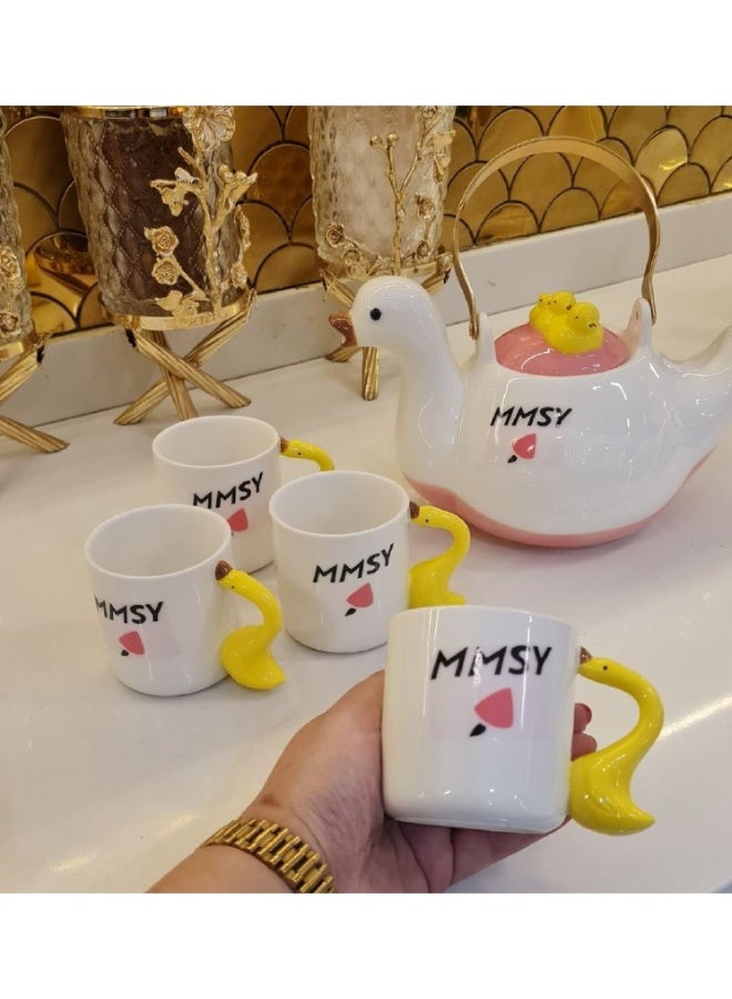 Duck cooler + 4 porcelain mugs - Image 2
