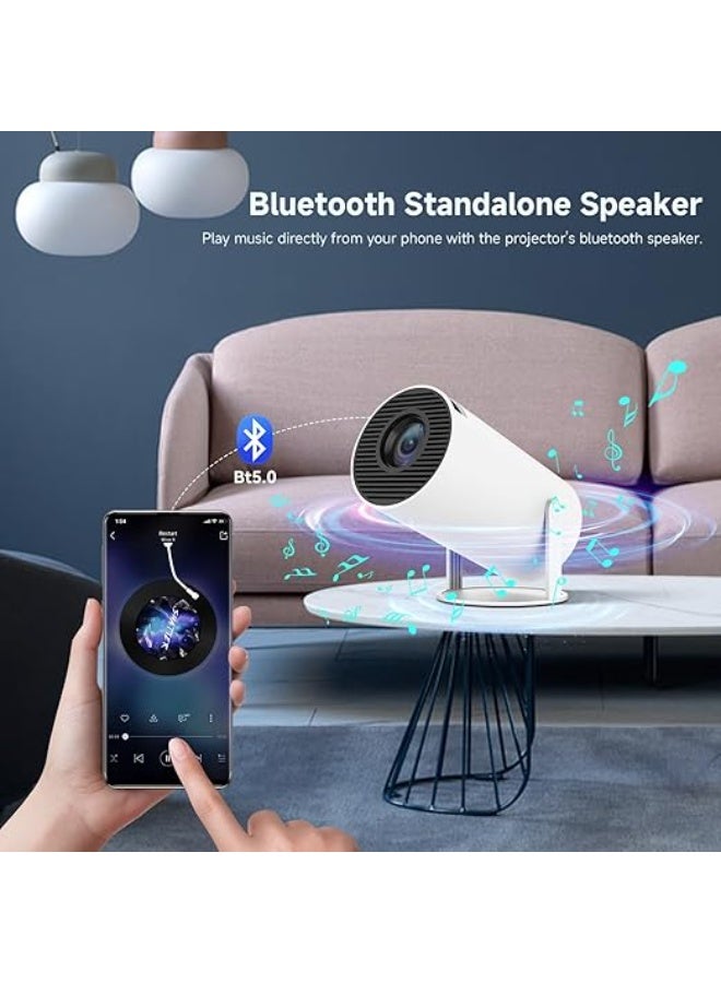 Mini 4K Projector – Smart Portable Android 11 Projector with 1080P Full HD, WiFi 6, Bluetooth 5.0 – 130" Display – Built-In Netflix & Apps – Home Cinema On-the-Go - Image 3