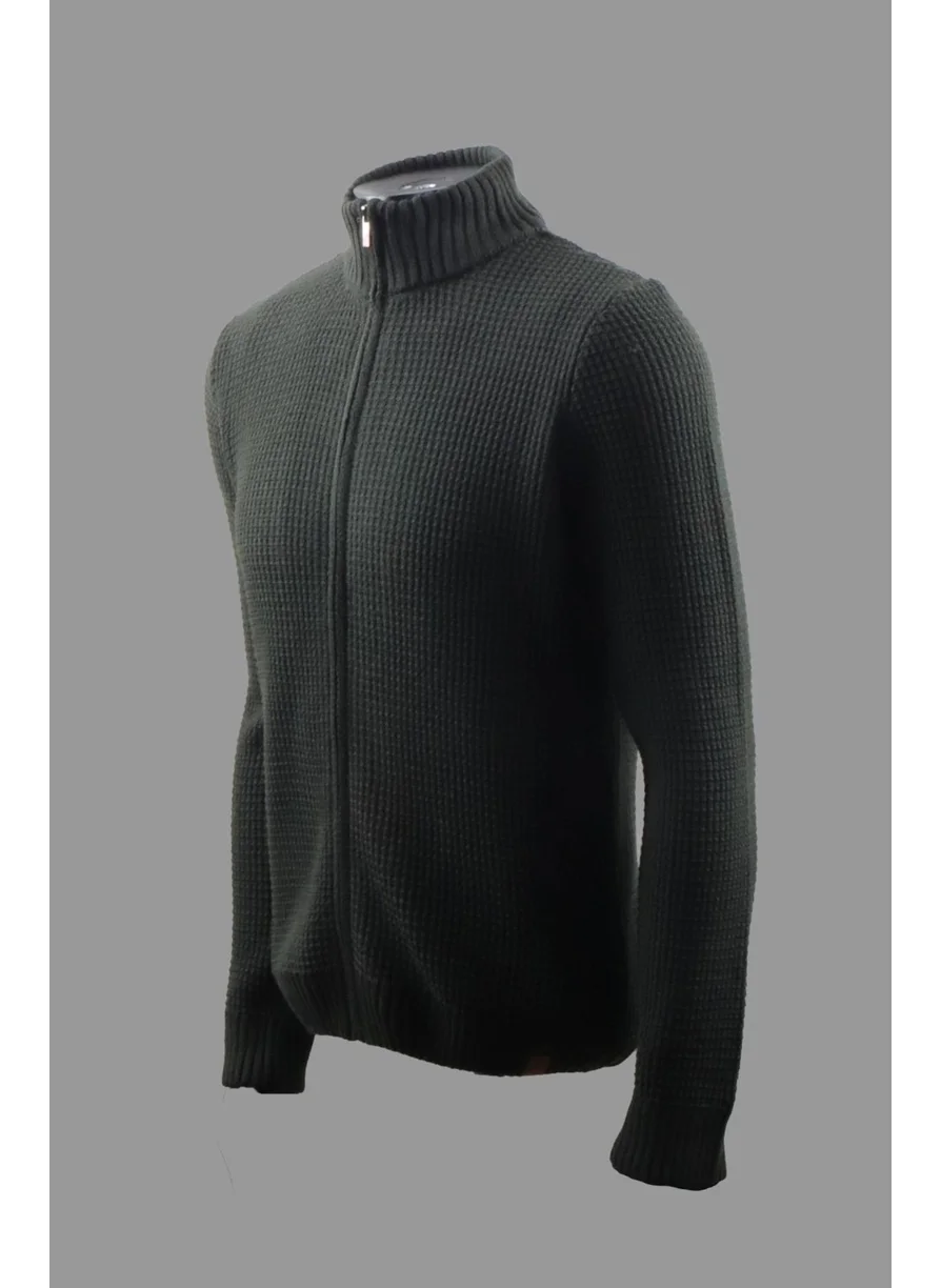 الكسندر جاردي Alexandergardı Turtleneck Zippered Knitwear Cardigan (E22-5714)