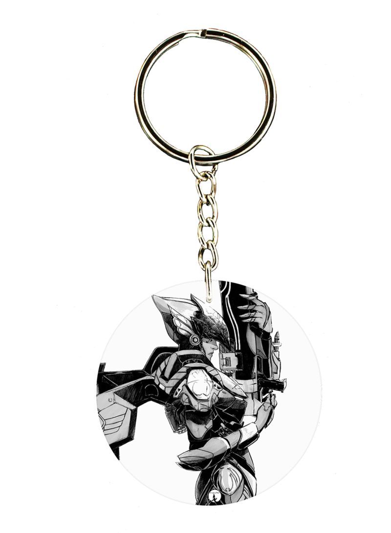 Video Game Overwatch Double Side Printed Keychain