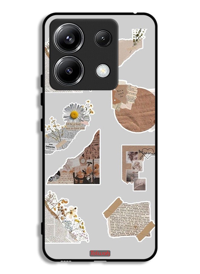 Tolwak Xiaomi Redmi Note 13 Pro 5G Protective Case Cover Pieces Of Paper Stickers  - Image 1