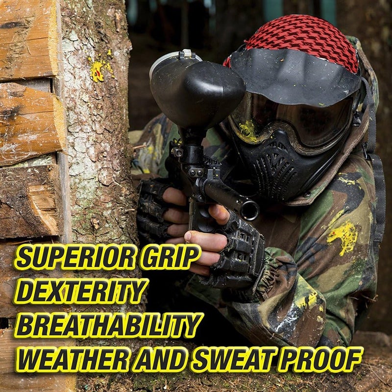 MAddog Tactical Half-Finger Paintball Airsoft Gloves - Image 4