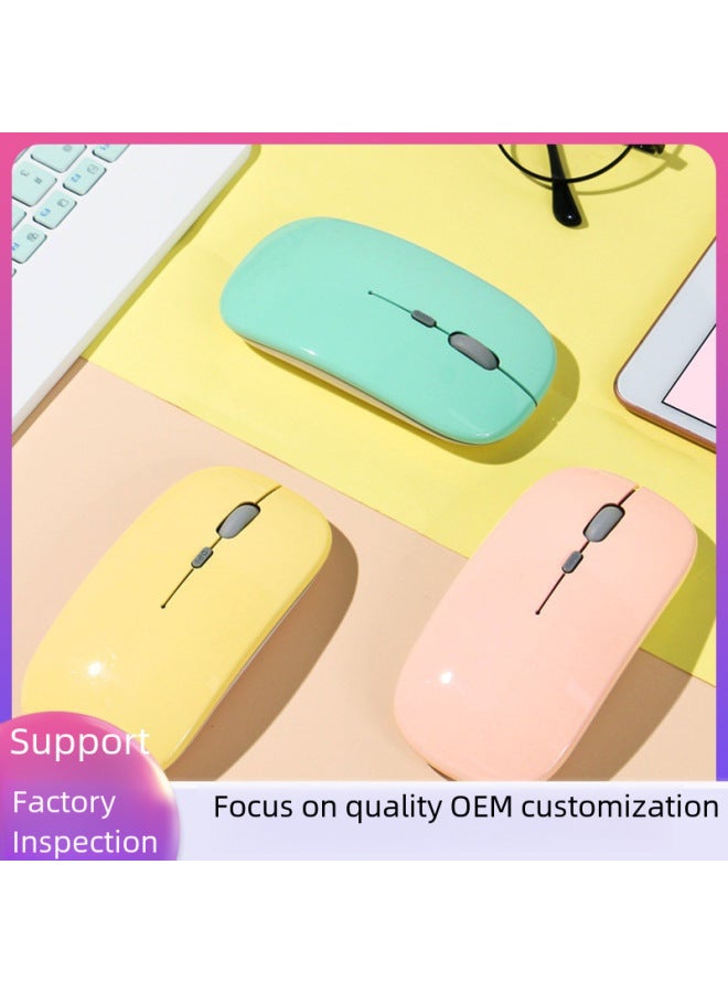 Wireless Bluetooth Mouse For Ipad Mobile Phone Tablet Keyboard 2.4gusb Dual-mode Single-mode Silent Charging-Color:Dual-Mode Mouse: Sky Blue - Image 2