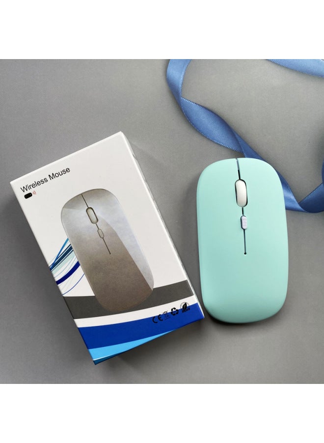 Wireless Bluetooth Mouse For Ipad Mobile Phone Tablet Keyboard 2.4gusb Dual-mode Single-mode Silent Charging-Color:Dual-Mode Mouse: Sky Blue - Image 3