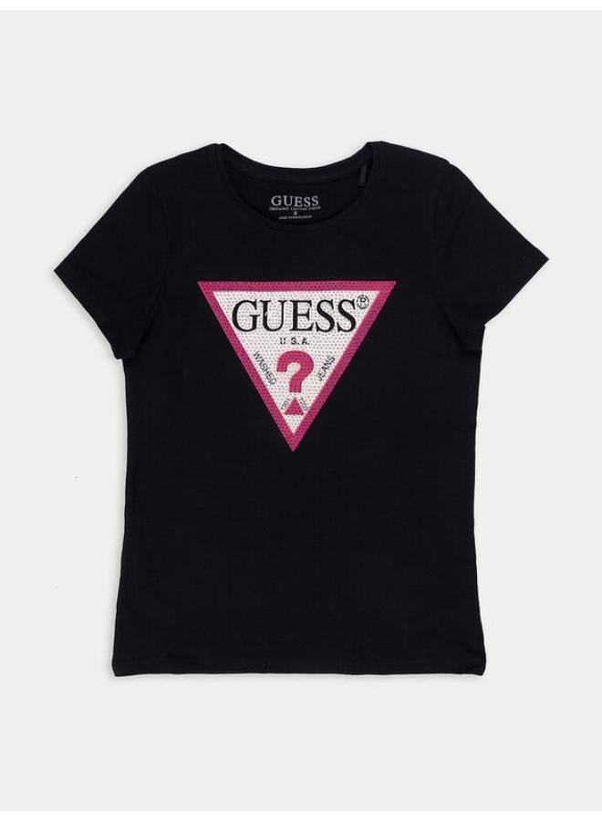 GUESS Youth Logo Crew Neck T-Shirt - Image 2