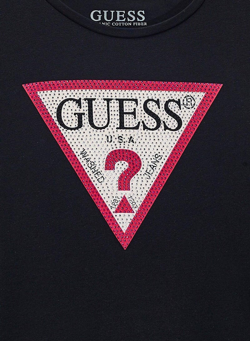 GUESS Youth Logo Crew Neck T-Shirt - Image 5