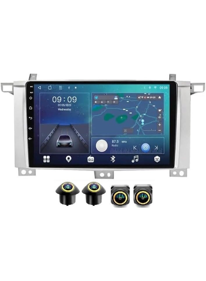 SHEZA STAR Android Car Stereo for Toyota Land Cruiser 2003-2007 4GB RAM 64GB ROM Support Carplay, M-Link Wi-Fi BT, Radio GPS, 9 Inch IPS.QLED, Screen with 360D Camera Included - Image 1