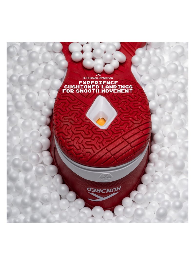 HUNDRED Raze Non-Marking Professional Badminton Shoes for Men | Size: UK 4/US 5/EU 38 | Material Upper: Polyester, Sole: Rubber | Suitable for Indoor Tennis/Squash/Table Tennis/Basketball & Padel - Image 4