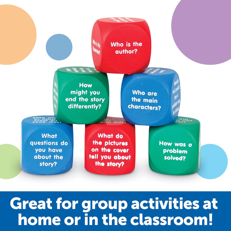 Learning Resources Reading Comprehension Cubes - Set of 6, Kids Ages 6+ Teacher and Classroom Supplies, Reading Aids for Kids - Image 4