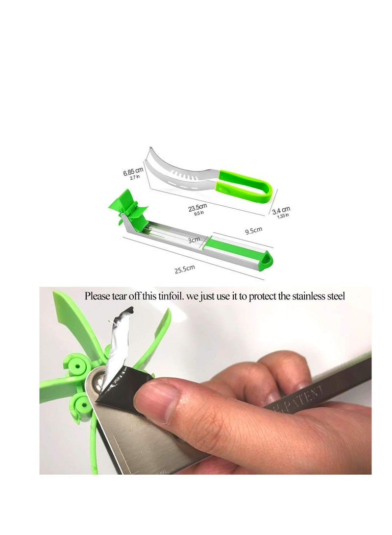 KASTWAVE 2 Pack Watermelon Windmill Cutter, Stainless Steel Watermelon Slicer, Easy Slicer Watermelon, Suitable for Cut Fruit Outs Unique Kitchen Gadgets Watermelon Knife - Image 2