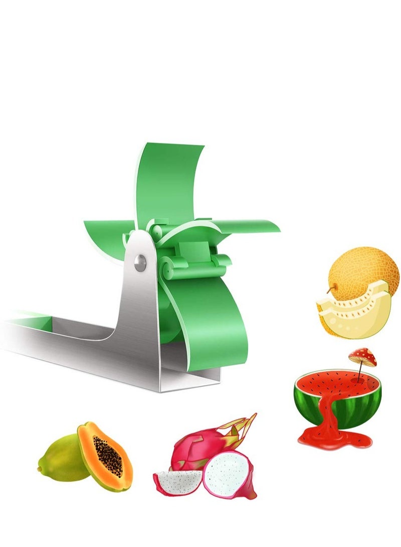 KASTWAVE 2 Pack Watermelon Windmill Cutter, Stainless Steel Watermelon Slicer, Easy Slicer Watermelon, Suitable for Cut Fruit Outs Unique Kitchen Gadgets Watermelon Knife - Image 5