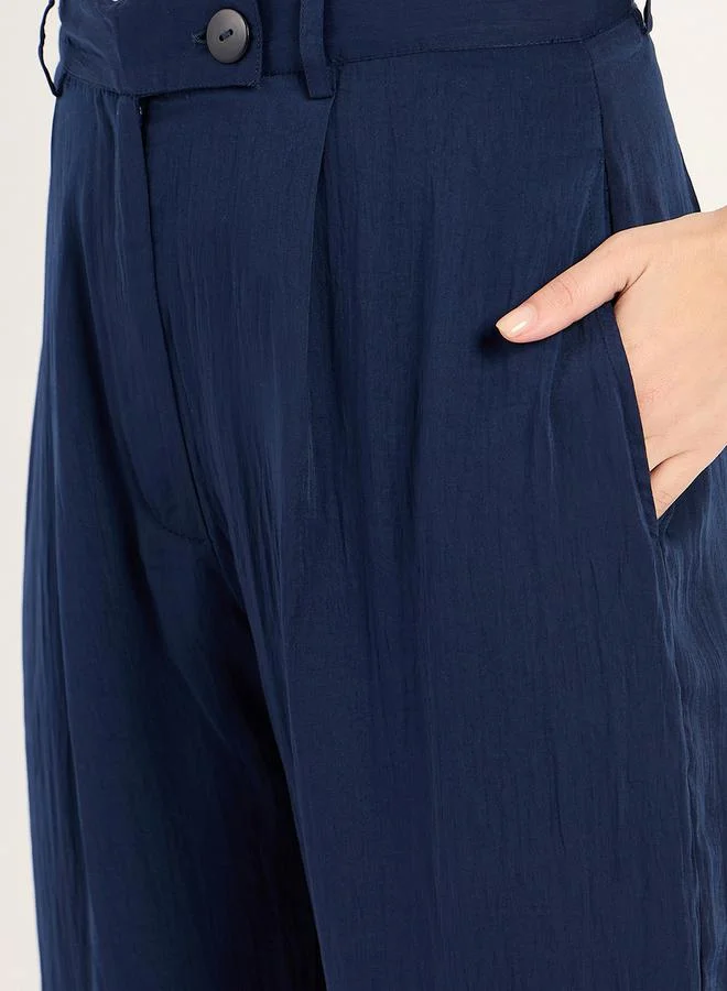 فيميلا بنطلون فيميلا ساتان سادة بليسيه مستقيم