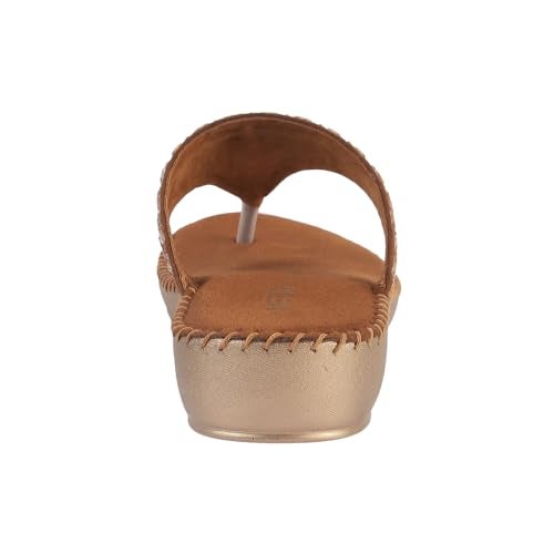 Metro Women Antique Gold Thong Comfort Slip-on Sandal UK/6 EU/39 (44-153) - Image 5