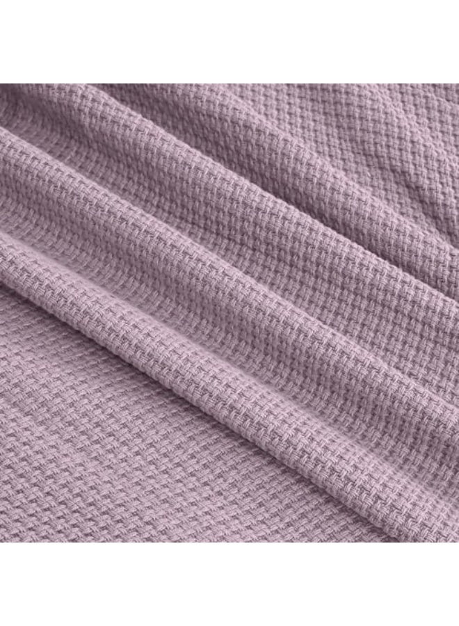 Relax Egyptian cotton Milan throw blanket,ultra-soft & lightweight with an elegant woven design ,king size 255x225 cm ,Kashmir Color - Image 4