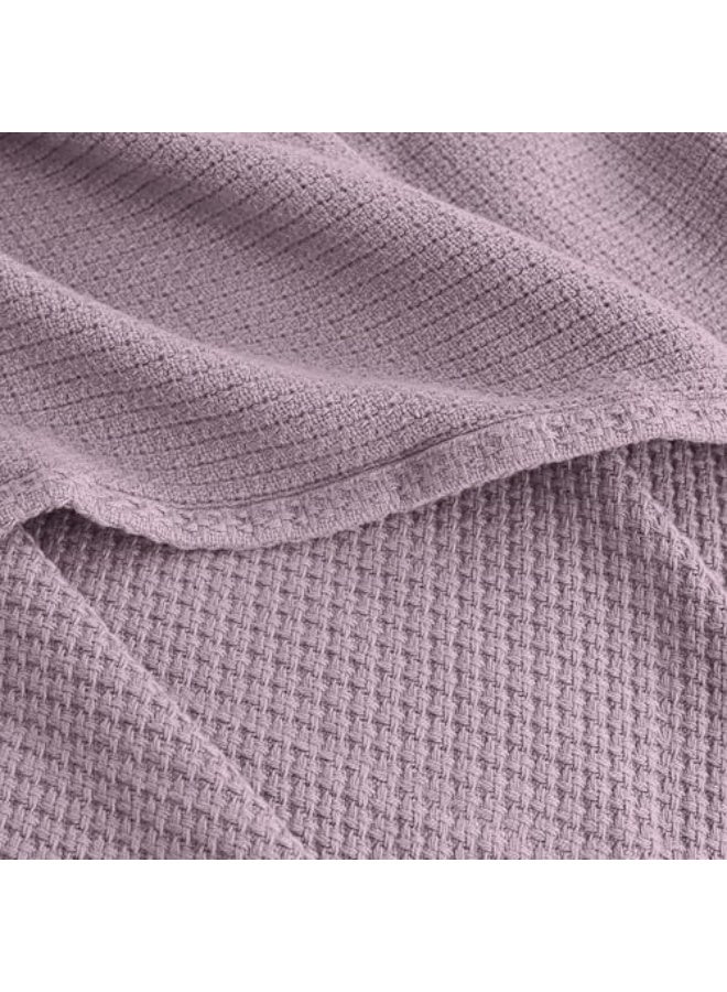 Relax Egyptian cotton Milan throw blanket,ultra-soft & lightweight with an elegant woven design ,king size 255x225 cm ,Kashmir Color - Image 2