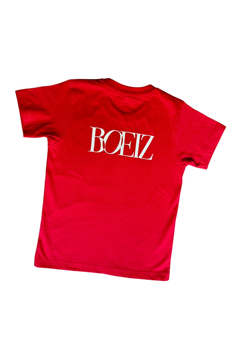 Boeiz Red Football T-Shirt & Shorts for Boys – Matching Set 13-14Y - Image 2
