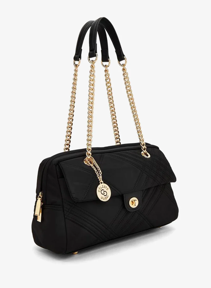 سيليست Quilted Shoulder Bag With Zip Closure