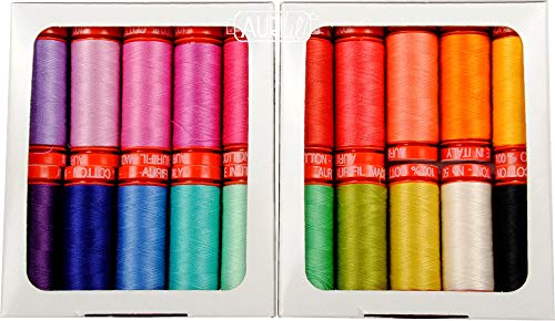 Aurifil Tula Pink Tula Sunrise Aurifil Thread Kit 20 Small Spools 50 Weight TP50SC20 - Image 2