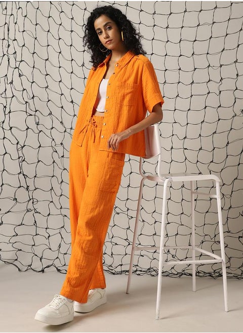 Self Design Double Cloth Pure Cotton Shirt With Trouser