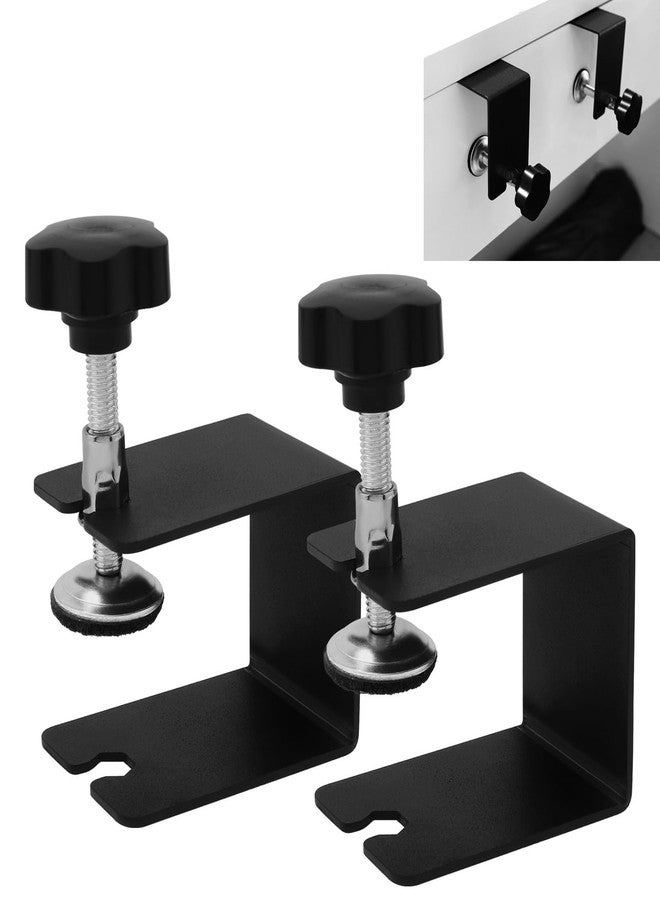 Omninmo Drawer Fixing Clip, Drawer Front Panel Installation Clamp Cabinet Hardware Jig C Clamps Drawer Drill Hole Guide C Clamp for Woodworking Tables Desk Mount, with Big Silicone Protective Pad (2) - Image 1