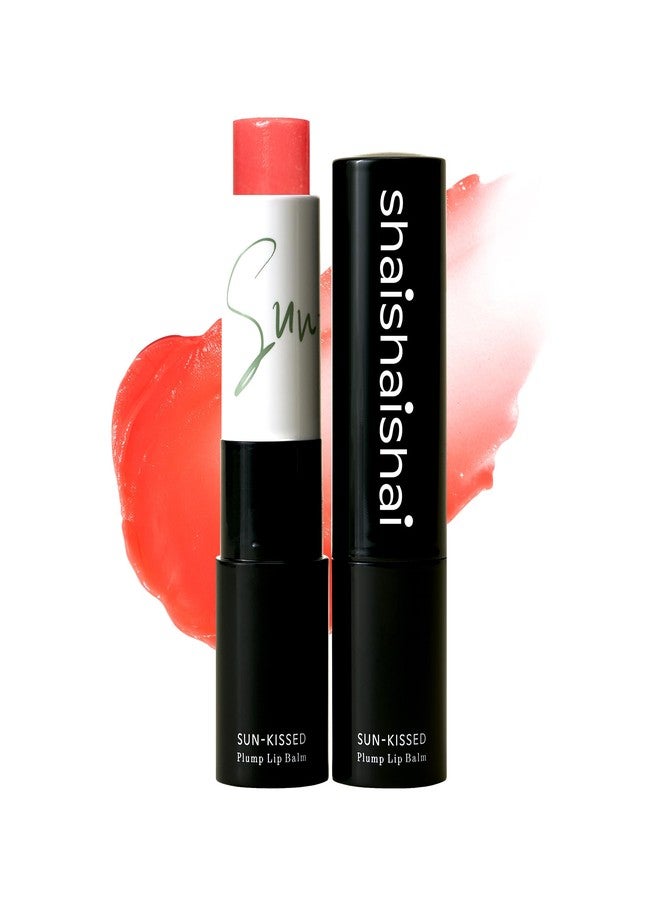 shaishaishai SUN-KISSED Plump Tinted Lip Balm, Lip Plumper, 70% Skincare Ingredients Providing Deep Hydration to Cracked & Chapped Lips, Lightweight Buildable High Gloss Finish, 04 Peach Crush - Image 1