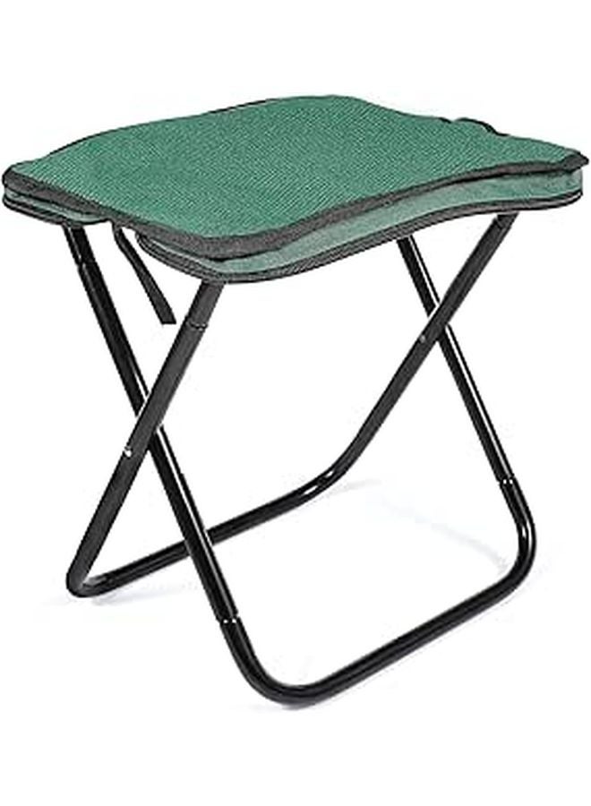Portable Folding Stool Lightweight Aluminum Alloy Compact Footstool Emerald Seat - Image 1