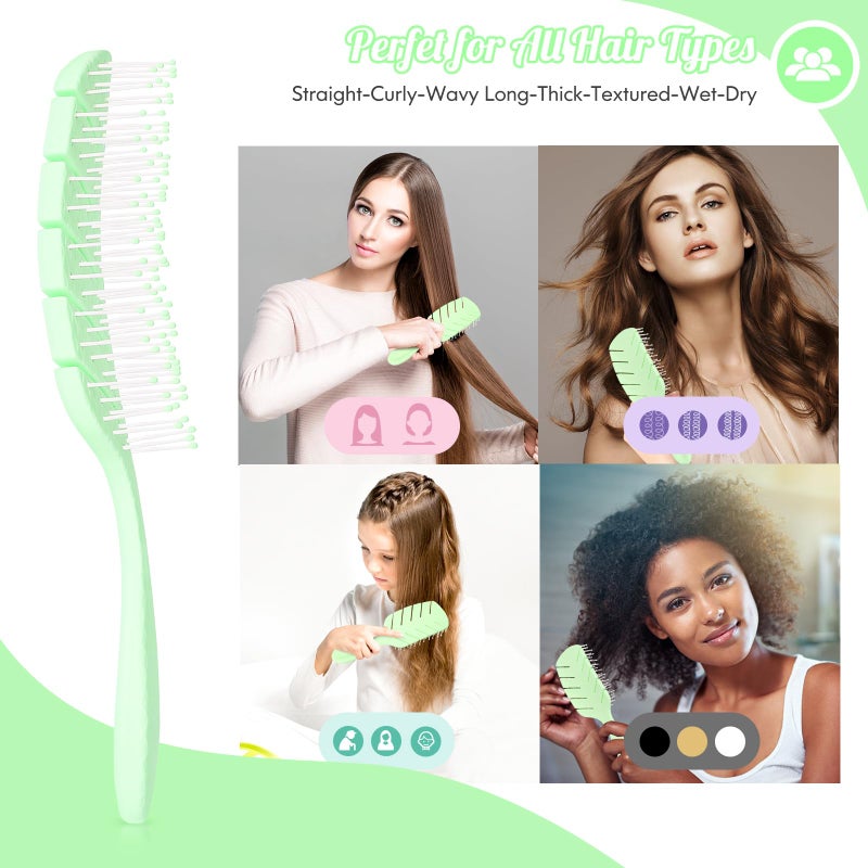 Sofmild Valentine's Day Gifts for Her Hair Brush for Women Girlfriend Wife Detangling Brush for Curly Thick Wet Dry Hair Easily No Pulling - Image 5