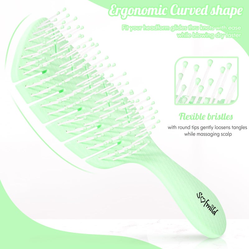 Sofmild Valentine's Day Gifts for Her Hair Brush for Women Girlfriend Wife Detangling Brush for Curly Thick Wet Dry Hair Easily No Pulling - Image 2