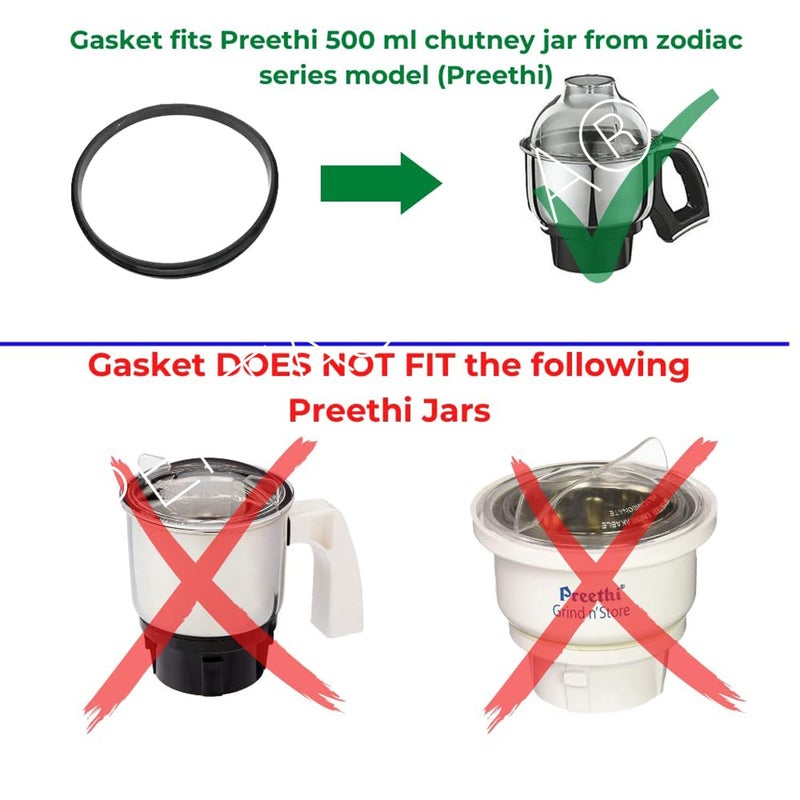 PENTASTARAChutney Jar Gasket for Preethi ZodiacZionZodiac 20 Steele Supreme Mixer Jars 4 unitsMaterialRubber - Image 2