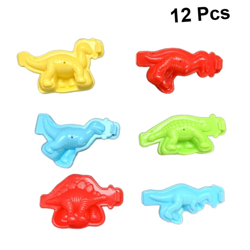 12 Pcs Dinosaur Molds For Kids Creative Play Set Random Colors And Patterns - Image 3