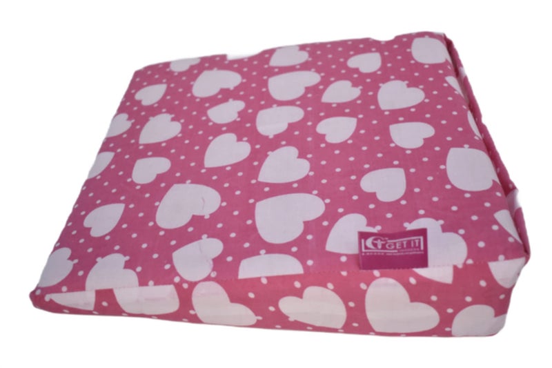 GET IT Multi Use Wedge Pillow for Pregnancy Women and New Born Baby | Lower Back-Pain Relief |Knee Support Between Legs | Anti Vomiting and Milk Spitting for New Born Baby (Heart Pink) - Image 1