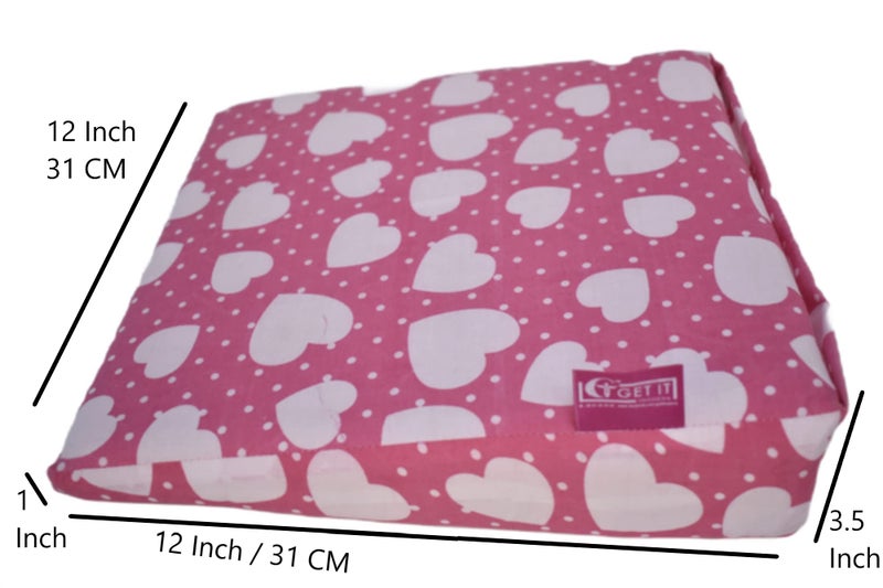GET IT Multi Use Wedge Pillow for Pregnancy Women and New Born Baby | Lower Back-Pain Relief |Knee Support Between Legs | Anti Vomiting and Milk Spitting for New Born Baby (Heart Pink) - Image 2