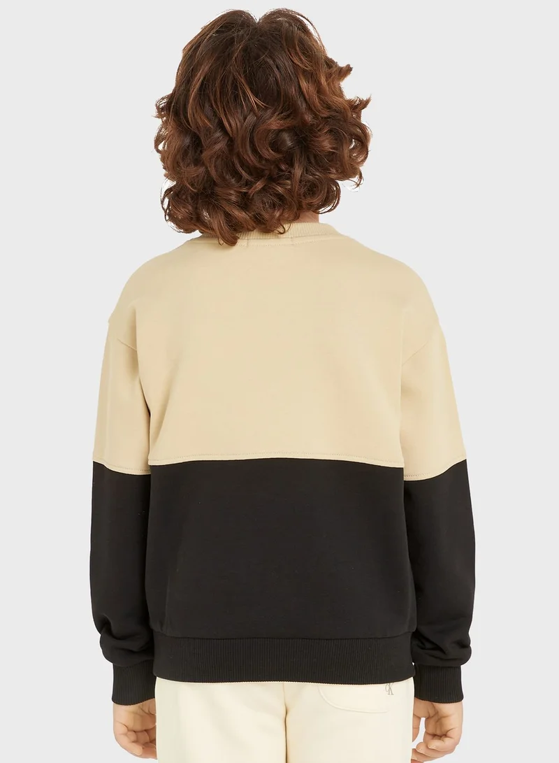 Calvin Klein Jeans Youth Color Block Sweatshirt & Sweatpants Set
