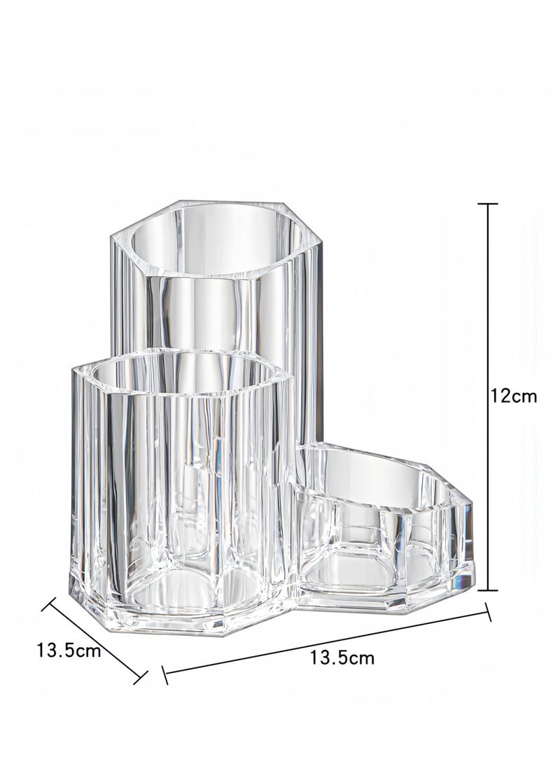 Cosmetic Organizer, Makeup Brush Collection Clear Acrylic, Eyebrow Pencil and Lipstick Storage, Pen Holder - Image 4