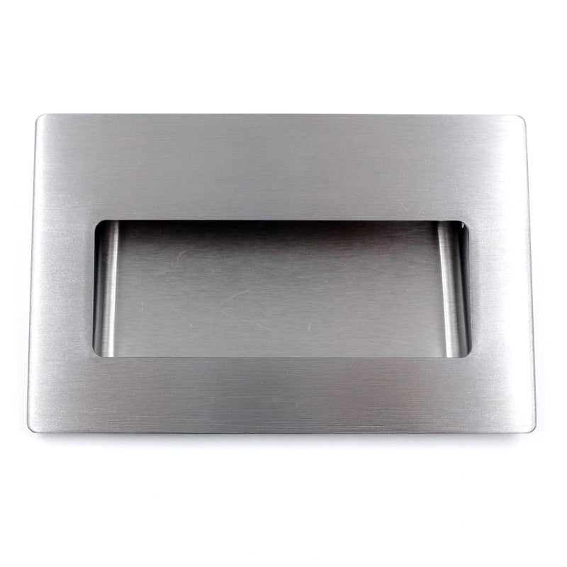 2Pack Concealed Recessed Pulls Handles 5 x 314 Screw Concealed Brushed Nickel Rectangular Hidden Flush Pulls for Drawers Cupboards Cabinet Closet Doors PCS128