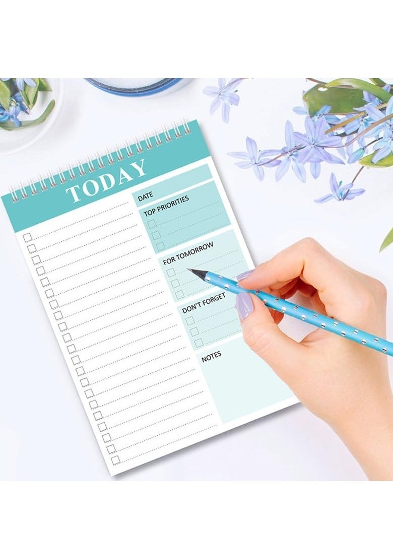 To Do List Notepad, 2 Packs Daily Planner Logbook, Undated to Do List Planning Pad Checklist, Lasting for 104 Days Student Daily To-Do List Planner, 52 Sheets (7 X 10) - Image 2