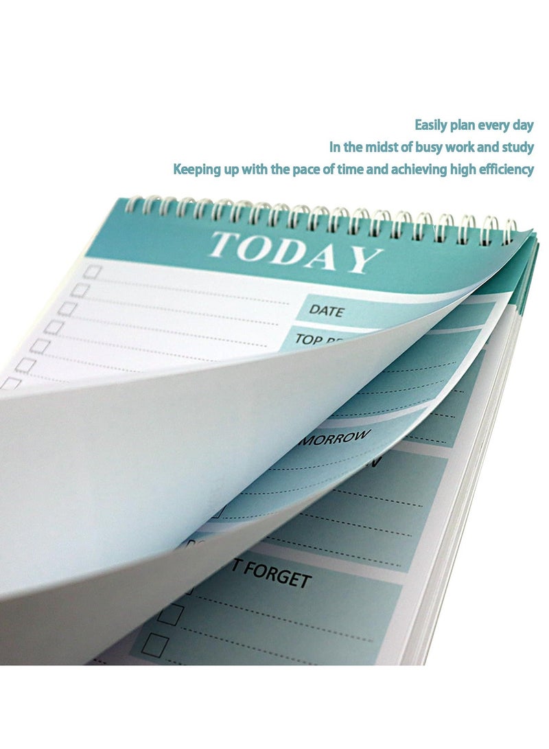 To Do List Notepad, 2 Packs Daily Planner Logbook, Undated to Do List Planning Pad Checklist, Lasting for 104 Days Student Daily To-Do List Planner, 52 Sheets (7 X 10) - Image 5