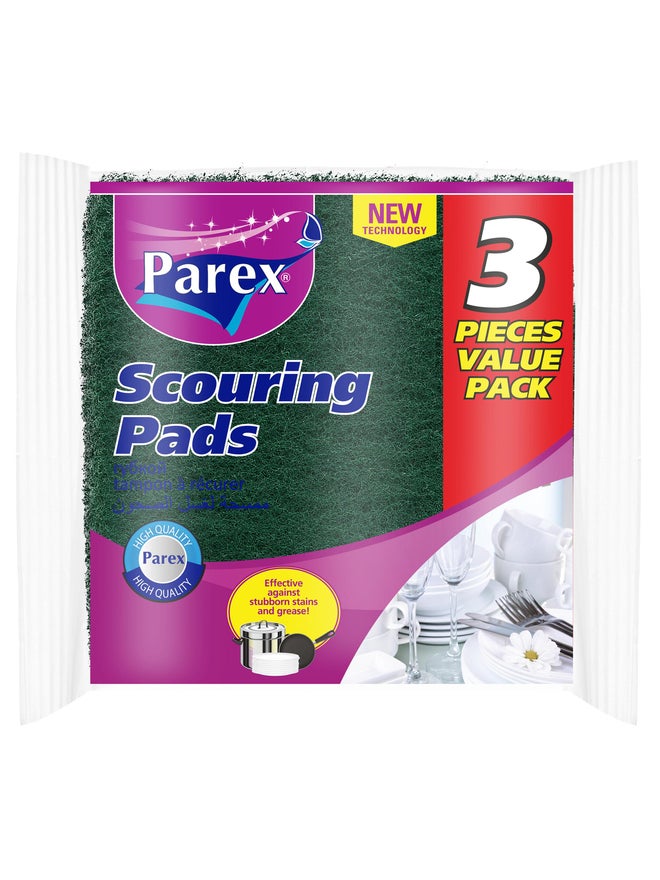 Parex 3-Piece Scourer Pad Value Pack 13cm x 14cm - Image 1