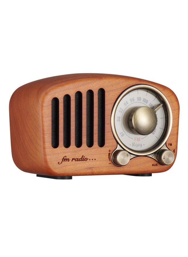 Neutral Mini Wooden Bluetooth Speaker Radio Wooden Audio Card Retro Electronic Products New - Image 3