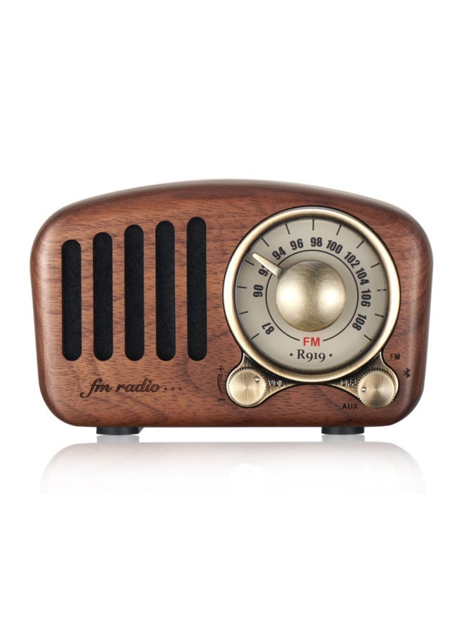 Neutral Mini Wooden Bluetooth Speaker Radio Wooden Audio Card Retro Electronic Products New - Image 1