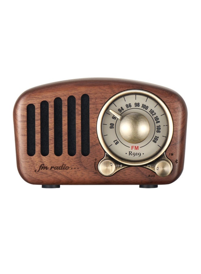 Neutral Mini Wooden Bluetooth Speaker Radio Wooden Audio Card Retro Electronic Products New - Image 5