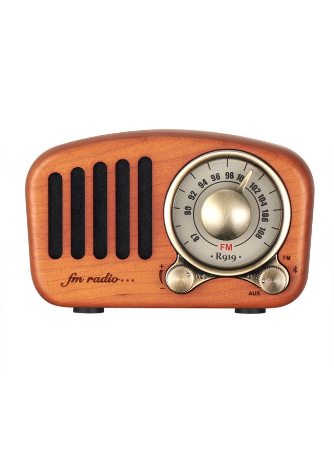Neutral Mini Wooden Bluetooth Speaker Radio Wooden Audio Card Retro Electronic Products New - Image 4
