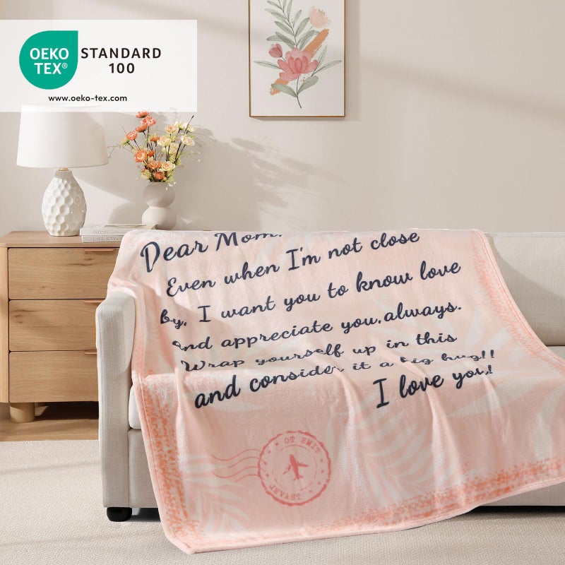 Geniospin Throw Blanket For Mom Birthday Gifts From Daughter Son  Dear Mom Blanket For Christmas  Super Soft Flannel Throw Blanket For Couch Bed Sofa  Warm And Cozy - Image 2