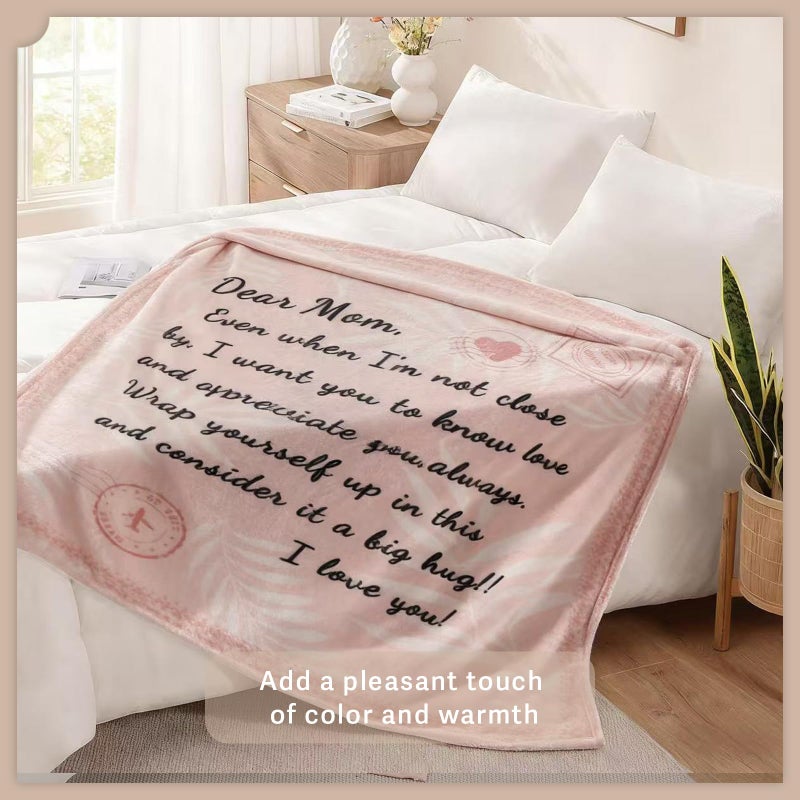Geniospin Throw Blanket For Mom Birthday Gifts From Daughter Son  Dear Mom Blanket For Christmas  Super Soft Flannel Throw Blanket For Couch Bed Sofa  Warm And Cozy - Image 3