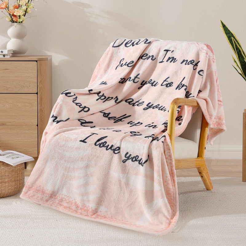 Geniospin Throw Blanket For Mom Birthday Gifts From Daughter Son  Dear Mom Blanket For Christmas  Super Soft Flannel Throw Blanket For Couch Bed Sofa  Warm And Cozy - Image 1