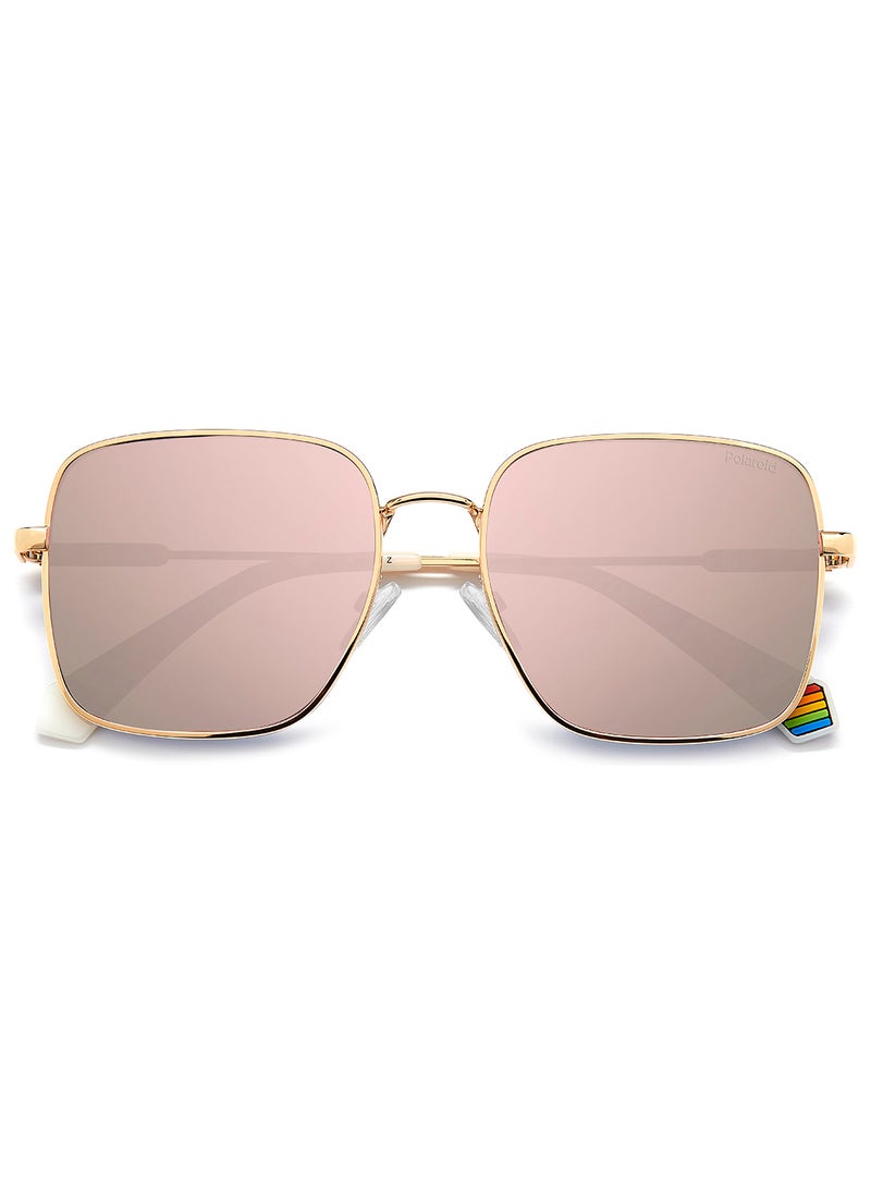 Polaroid - Women's Polarized Square Sunglasses - Pld 6194/S/X Gold Millimeter - Lens Size: 56 Mm - Image 1