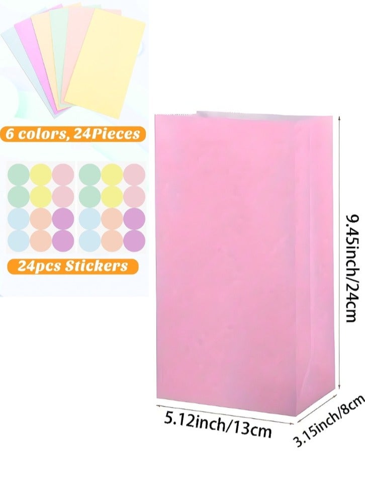 اكياس هدايا لاعياد الميلاد 24 قطعة اكياس ورقية ملونة هدايا حفلات للاطفال هدايا صغيرة من الحلوى والبسكويت واكياس هدايا لاعياد الميلاد. - Image 2