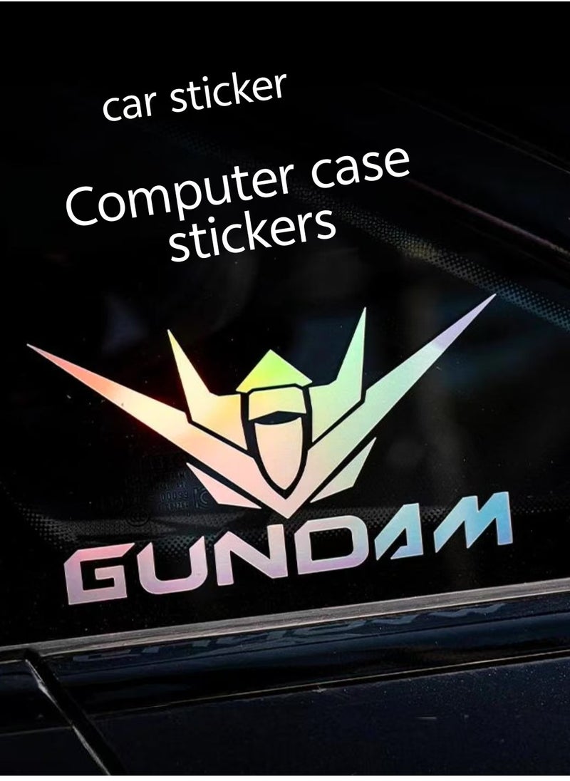 Generic Gundam Mobile Suit Sticker Waterproof Reflective for Computer Case  - Image 1