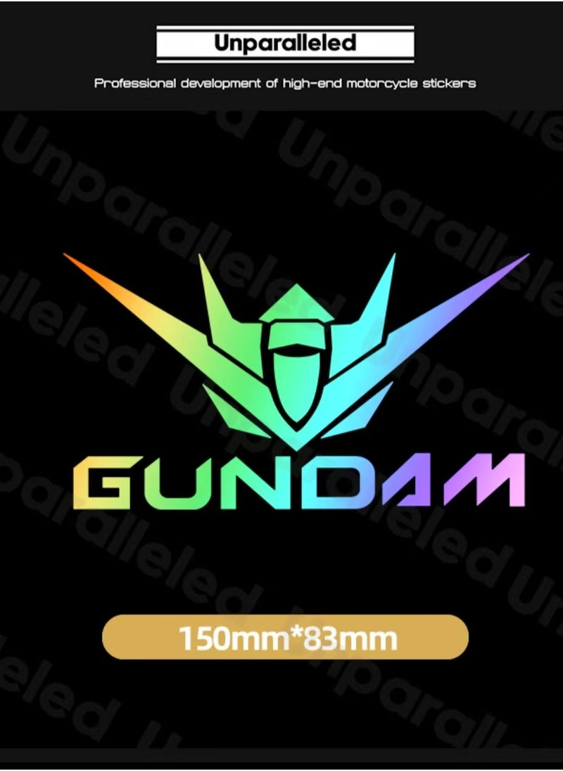 Generic Gundam Mobile Suit Sticker Waterproof Reflective for Computer Case  - Image 2