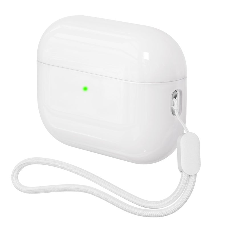 DamonLight Case for AirPods Pro 3 Never-Sretch-Out DamonLight Shock-Proof Protective Semi Hard Silicone Case Compatible with Apple Airpods Pro 3rd Generation (White) - Image 1
